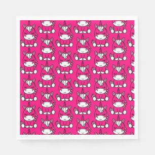 Little Girls Unicorn Pony Pappersservett