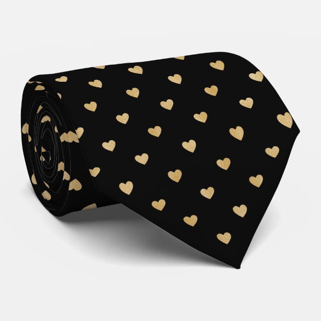 Little Golden Glitter Hearts Mönster Slips (Rullad)