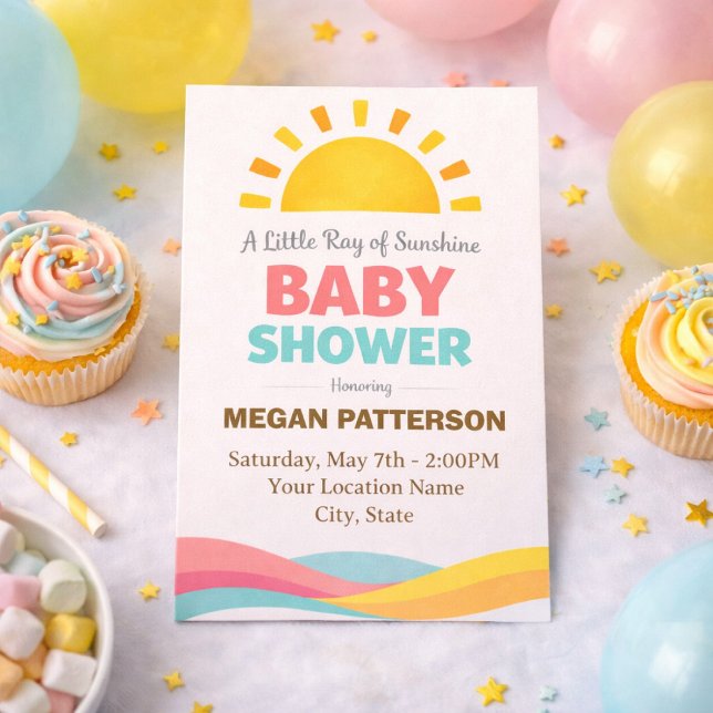 Little Golden Ray Celebration Inbjudningar (Skapare uppladdad)