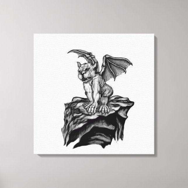 Little Golem Gargoyle Canvastryck (Framsida)