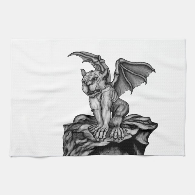 Little Golem Gargoyle Kökshandduk (Horisontell)