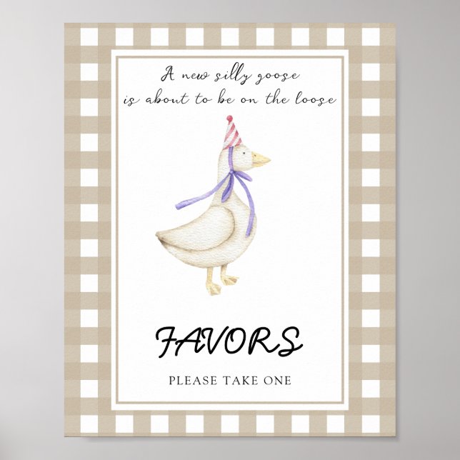 Little Goose Baby-duschfavoriter Poster (Framsidan)
