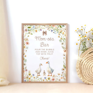 Little Goose Baby Shower Mamma-osa Pub Poster