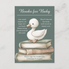 Little Goose Book Request Card | Baby Sprinkle Tilläggskort