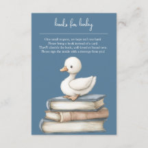 Little Goose Book Request Card Goose Baby Shower