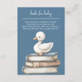 Little Goose Book Request Card Goose Baby Shower  Tilläggskort
