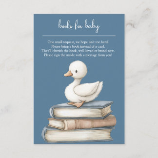 Little Goose Book Request Card Goose Baby Shower Tilläggskort