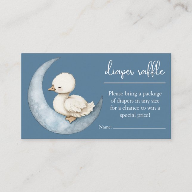 Little Goose Diaper Raffle Card Goose Baby Shower Tilläggskort (Framsida)