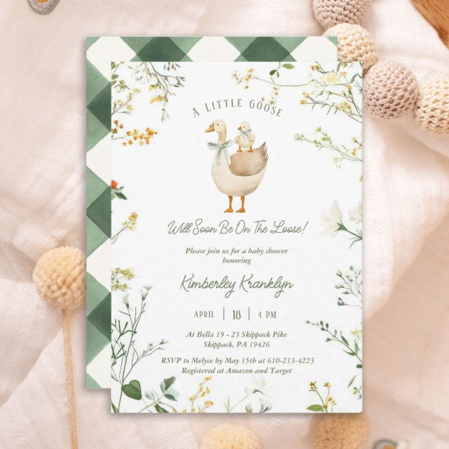 Little Goose Gender Neutral Baby Shower Inbjudningar (Skapare uppladdad)