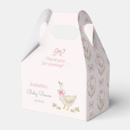 Little Goose Rosa Bow Ribbon Girl babydusch Presentaskar