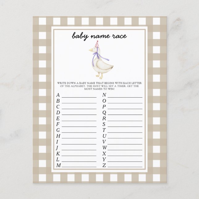 Little Goose - Spel om baby namn race (Framsida)