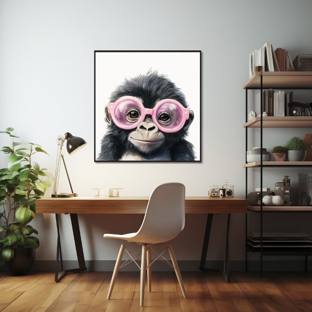 Little Gorilla with Rosa Glasses Poster (Skapare uppladdad)