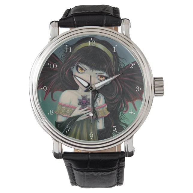 Little Gothic Vampire Fantasy Art Armbandsur (Framsida)