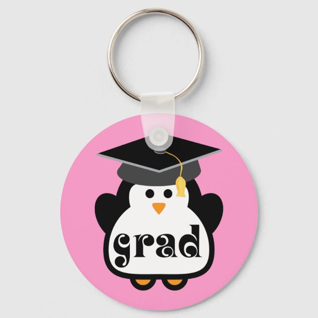 Little Grad Penguin Studenten Gift Nyckelring (Framsida)