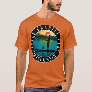 Little Granite Sjö Wisconsin Paddleboarding T Shirt