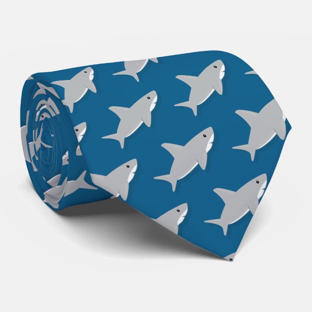 Little Grått Shark Tecknad Novelty Slips (Rullad)