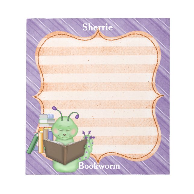 Little Grönt Bookworm Anteckningsblock (Framsida)