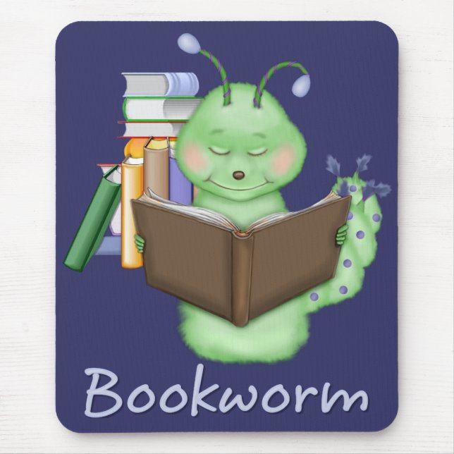 Little Grönt Bookworm Musmatta (Framsidan)