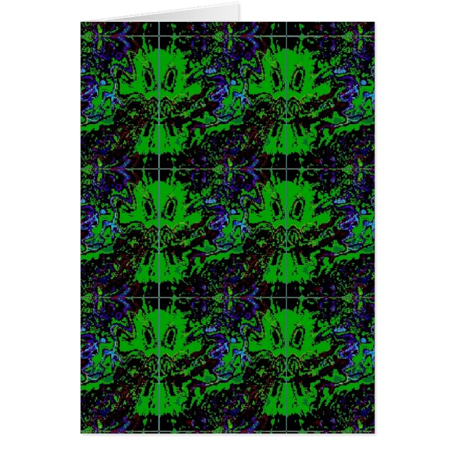 Little grönt Djävulen Hälsningskort (Framsidan)