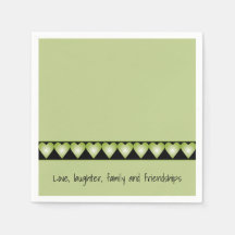 Little Grönt Heart Mönster Accented