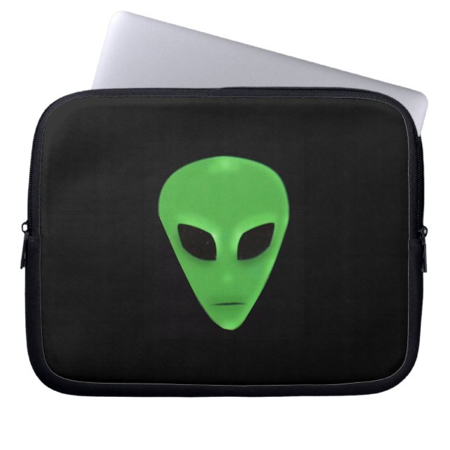 Little Grönt Man Alien Ansikte Laptop Sleeve (Framsidan)