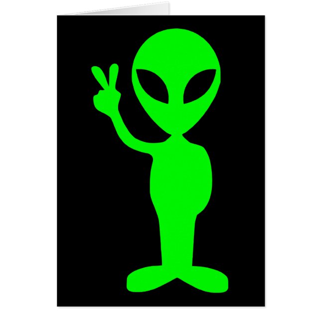 Little Grönt Man Hälsningskort (Framsidan)