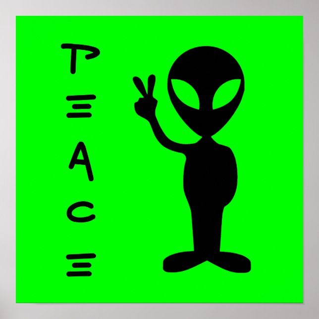 Little Grönt Man Poster (Framsidan)