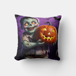 Little Grönt Monster & Pumpkin Friend Kudde
