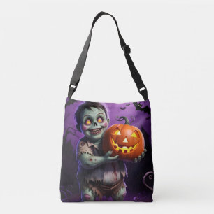 Little Grönt Monster & Pumpkin Friend Tote Axelväska