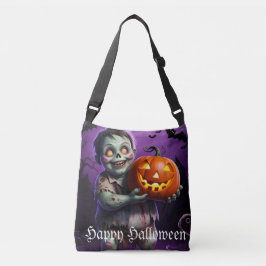 Little Grönt Monster & Pumpkin Friend Tote Axelväska