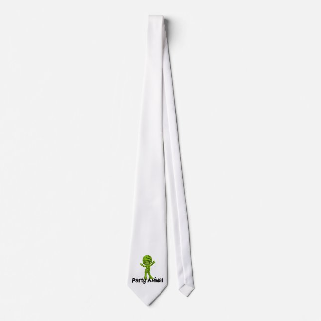 Little Grönt Mummy Party Animal Halloween Tie Slips (Framsida)