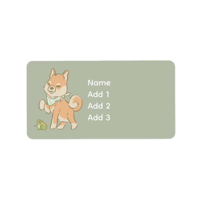 Little guardian froggo adressetikett (Framsidan)