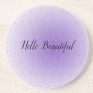 Little Guld Hearts Lila Ombre Underlägg