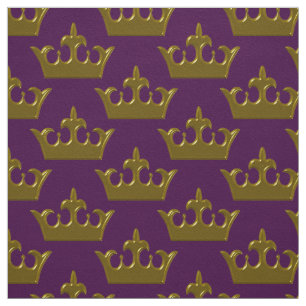 Little Guld Krona, Lila-Fabric Tyg