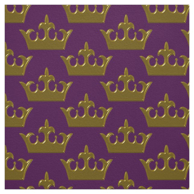 Little Guld Krona, Lila-Fabric Tyg (Provkarta)
