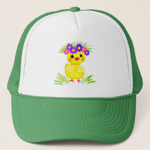 Little gult anka med blommor keps