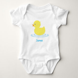 Little Gult Anka Personlig Baby Bodykostym T Shirt