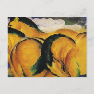Little Gult Horses 1912 av Franz Marc Vykort