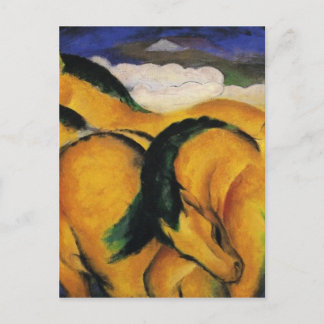 Little Gult Horses av Franz Marc Vykort