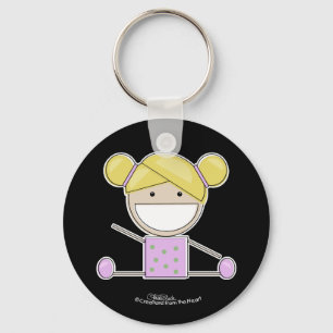 Little Gymnast Girl-Shape Up Keychain Nyckelring