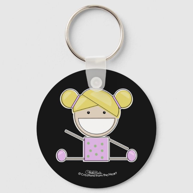 Little Gymnast Girl-Shape Up Keychain Nyckelring (Framsida)