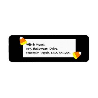 Little Halloween Candy corn Returadress Etikett