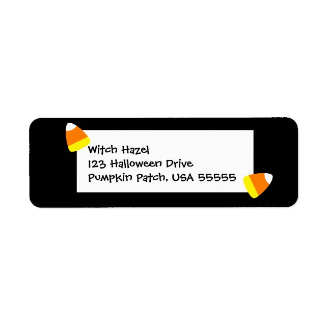 Little Halloween Candy corn Returadress Etikett (Framsidan)