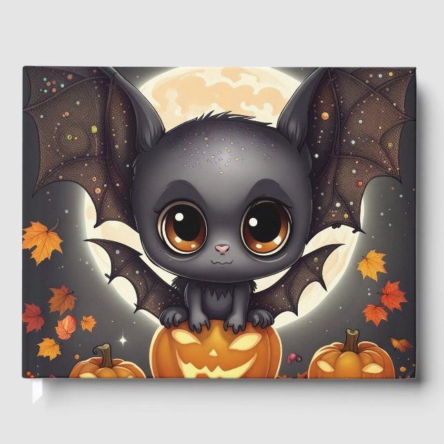 Little Halloween Fladdermus Gästböcker (Framsida)