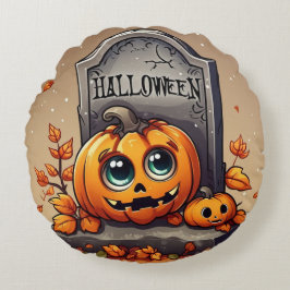 Little Halloween Gravestone Rund Kudde
