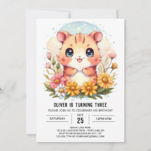 Little Hamster Magic Birthday Inbjudningar