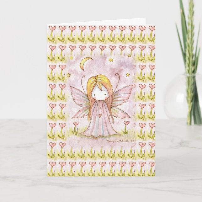 Little Heart Fairy Valentine Card Helgkort (Framsida)