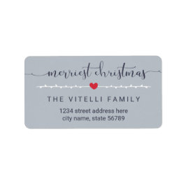 Little Heart Merriest-Adressetiketter Adressetikett