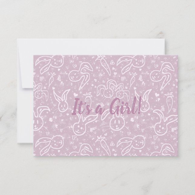 Little Hearts and Bunnies - transparent mönster. C Meddelande (Framsida)