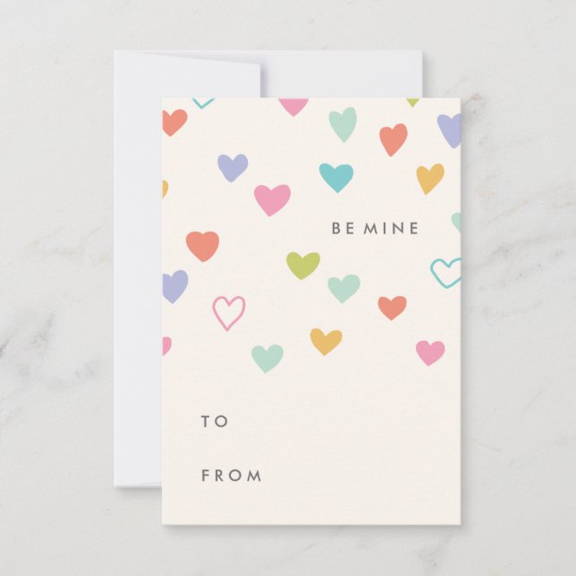 Little Hearts Classroom Valentine Inbjudningar (Framsida)